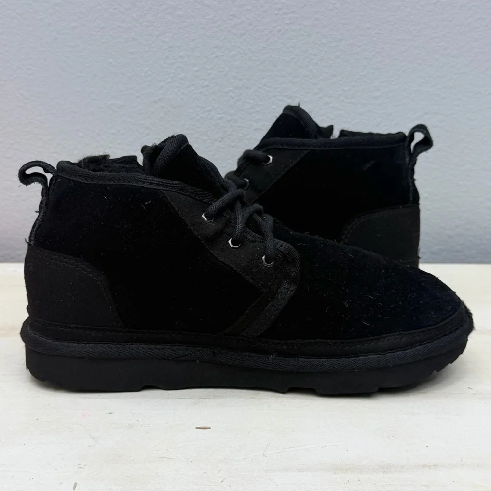 Ugg Black Suede Neulmel Zip Ankle Boots Size 4